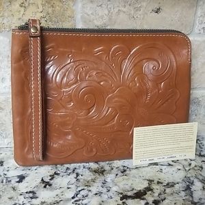 Patricia Nash Tan Tooled Cassini Wristlet